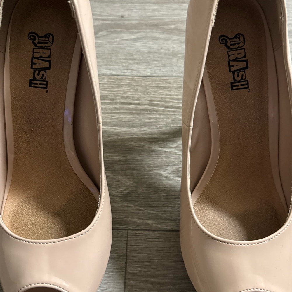 Brash Platform Peep Toe Stilleto Pumps - Picture 4 of 5